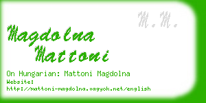 magdolna mattoni business card
